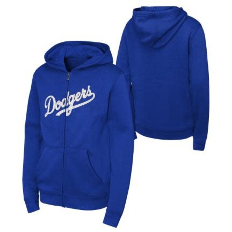 MLB LA Dodgers Youth Wordmark Full Zip Hoodie