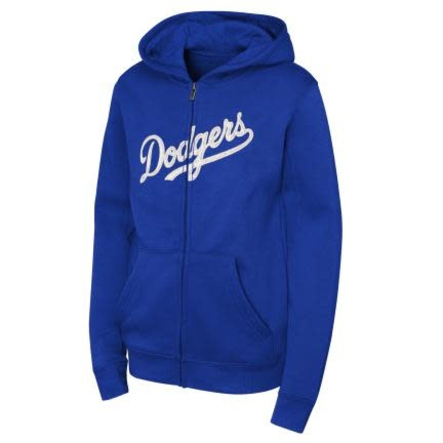 Dodgers Youth Wordmark Full Zip Hoodie - The Locker Room of Downey