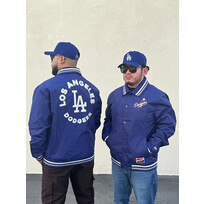 New Era LA Dodgers NE Men's Throwback Royal Nylon Shooting Ball Jacket