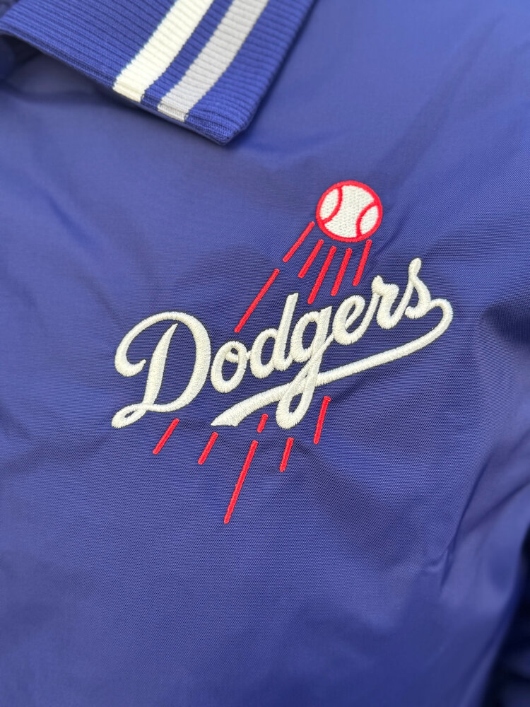 New Era LA Dodgers NE Men's Throwback Royal Nylon Shooting Ball Jacket