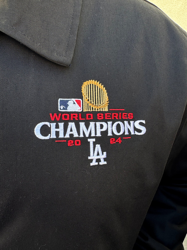JH Design LA 2024 World Series Champs Black Workman Jacket