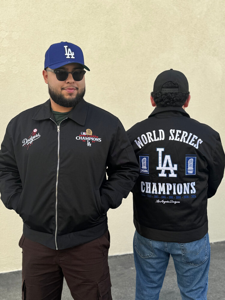JH Design LA 2024 World Series Champs Black Workman Jacket