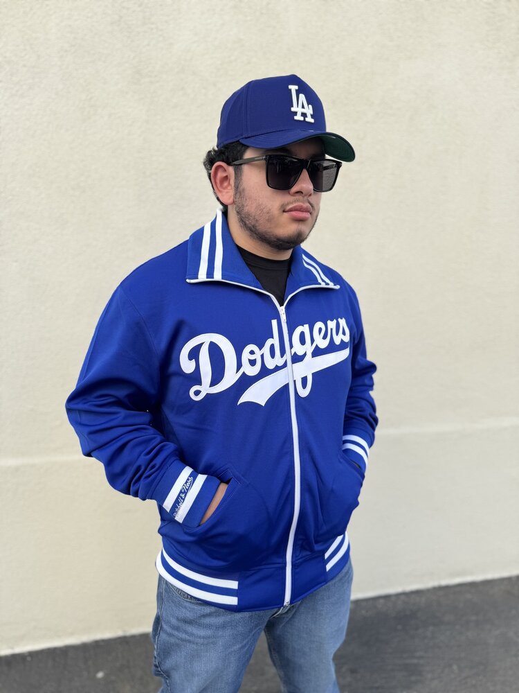 Mitchell and Ness MLB Los Angeles Dodgers Men's Mitchell & Ness 1981 Authentic Batting Practice Jacket Royal