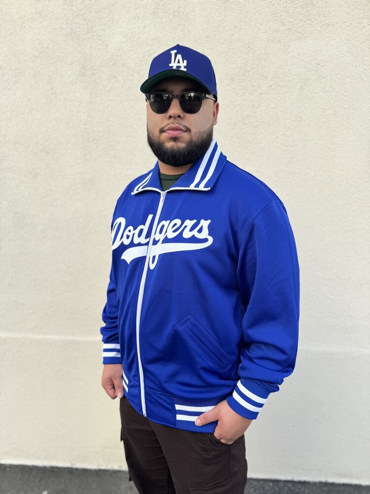 Mitchell and Ness MLB Los Angeles Dodgers Men's Mitchell & Ness 1981 Authentic Batting Practice Jacket Royal