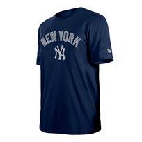 New Era NY Yankees Men's NE Navy Distressed Wordmark NY Tee