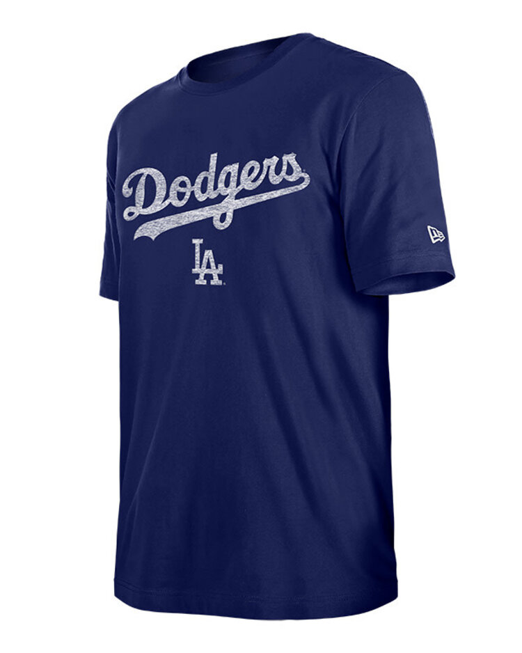 New Era LA Dodgers Men's NE Royal Distressed Wordmark LA Tee