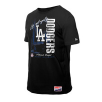 New Era LA Dodgers NE Men's Throwback Helmet Background Black Tee