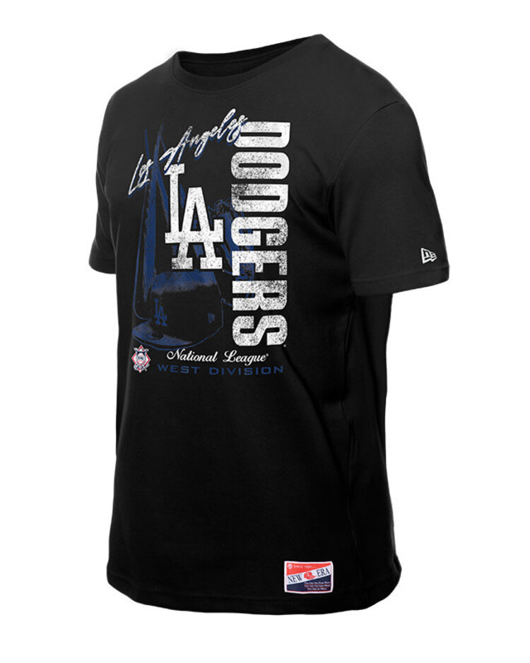 New Era LA Dodgers NE Men's Throwback Helmet Background Black Tee