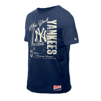 New Era NY Yankees NE Men's Throwback Helmet Background Navy Tee