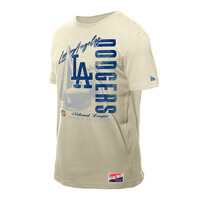 New Era LA Dodgers NE Men's Throwback Helmet Background Cream Tee
