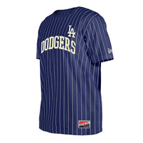 New Era LA Dodgers NE Men's Throwback Royal Pinstripe Tee