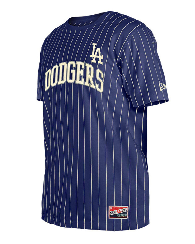 New Era LA Dodgers NE Men's Throwback Royal Pinstripe Tee