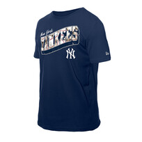 New Era NY Yankees NE Men's Game Day Navy Baseball Background Tee