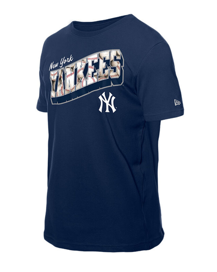 New Era NY Yankees NE Men's Game Day Navy Baseball Background Tee