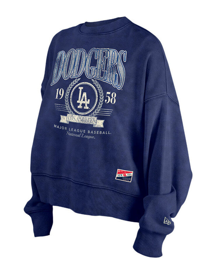 New Era LA Dodgers NE Women's Throwback Mineral Royal Crew Sweater