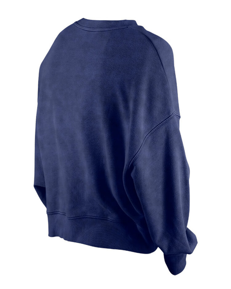 New Era LA Dodgers NE Women's Throwback Mineral Royal Crew Sweater