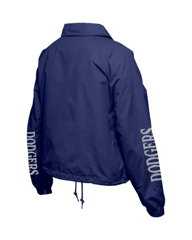 New Era LA Dodgers Women's NE Nylon Crop Coach Jacket Royal