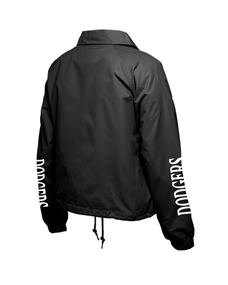 New Era LA Dodgers Women's NE Nylon Crop Coach Jacket Black