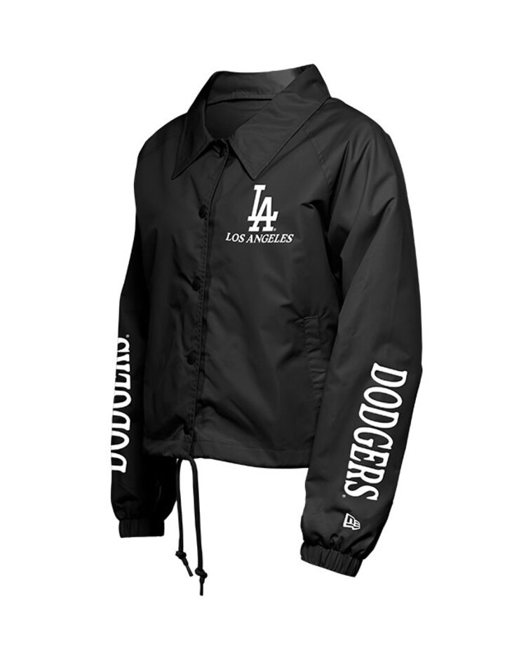 New Era LA Dodgers Women's NE Nylon Crop Coach Jacket Black