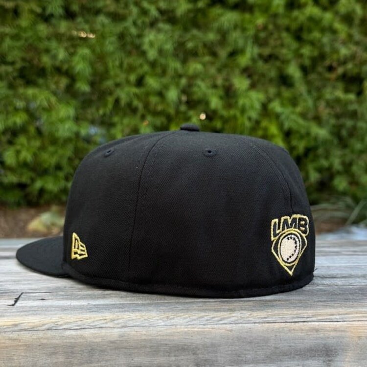 New Era Rieleros Black Gold "R" Gray UV Fitted