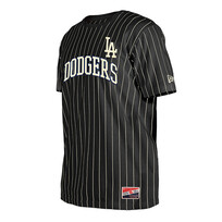 New Era LA Dodgers NE Men's Throwback Black Pinstripe Tee