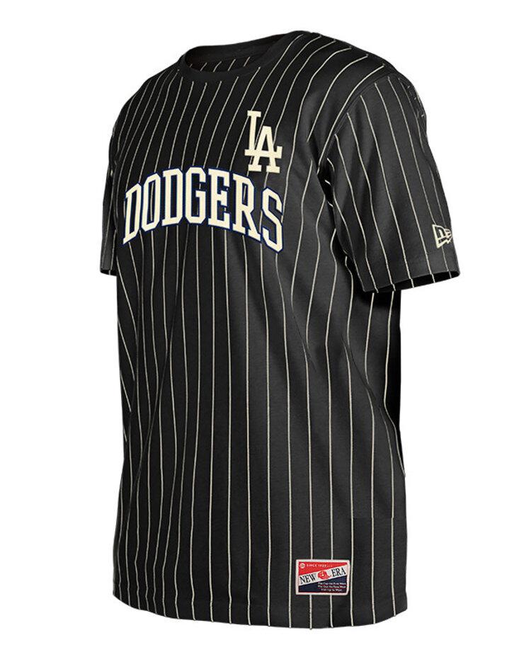 New Era LA Dodgers NE Men's Throwback Black Pinstripe Tee