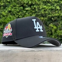 New Era LA Black White 2024 World Series Champions 940 A-Frame