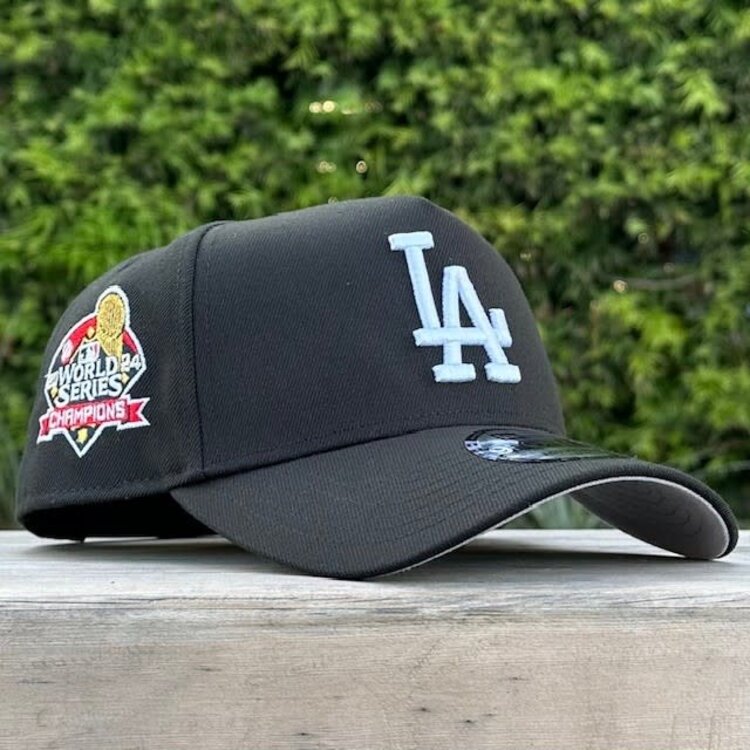New Era LA Black White 2024 World Series Champions 940 A-Frame