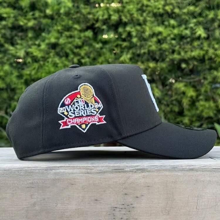 New Era LA Black White 2024 World Series Champions 940 A-Frame