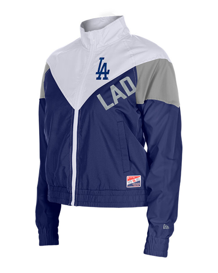 New Era LA Dodgers Women's NE Full-Zip Color Block Crop Windbreaker
