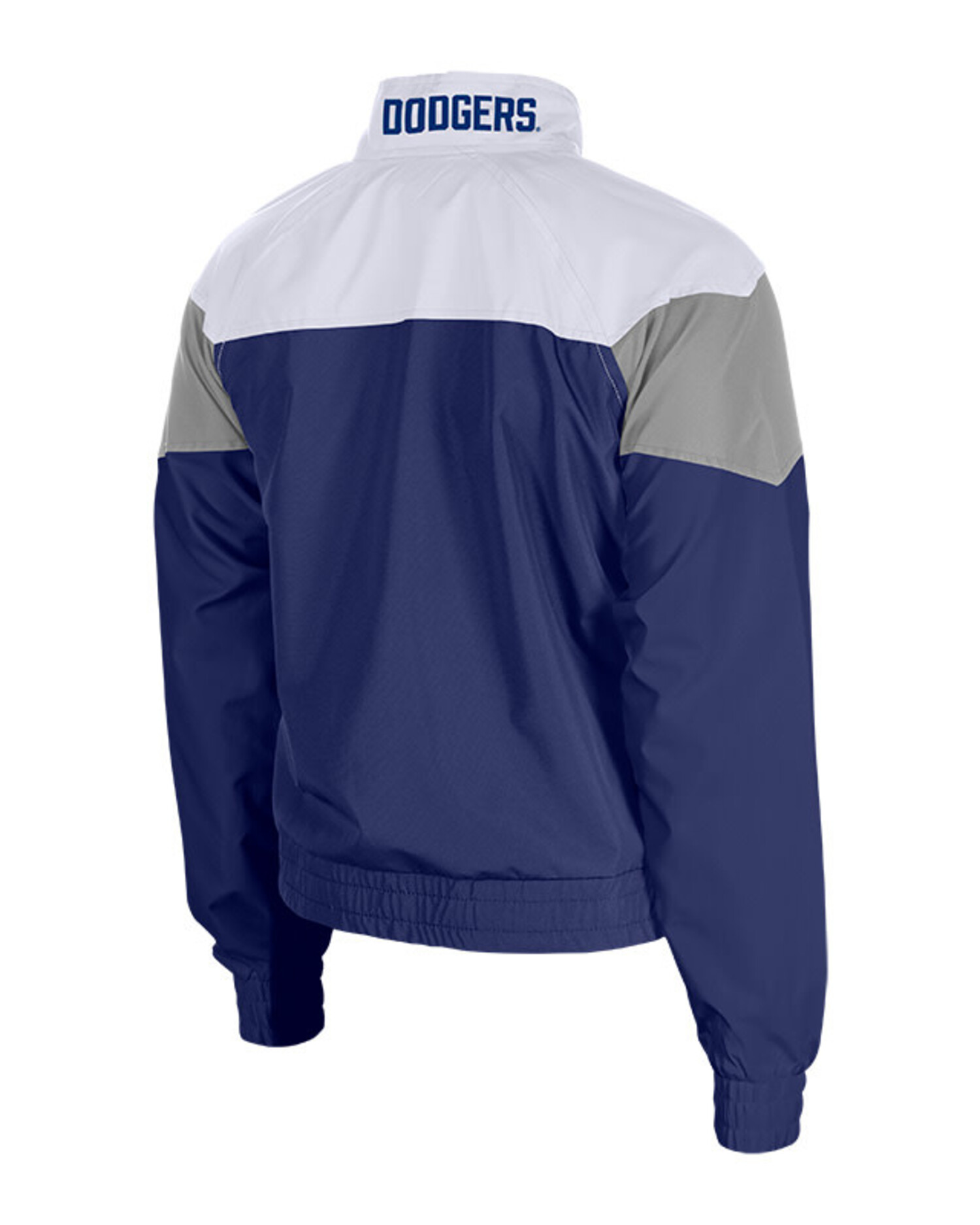 LA Dodgers Women's NE Full-Zip Color Block Crop Windbreaker - The