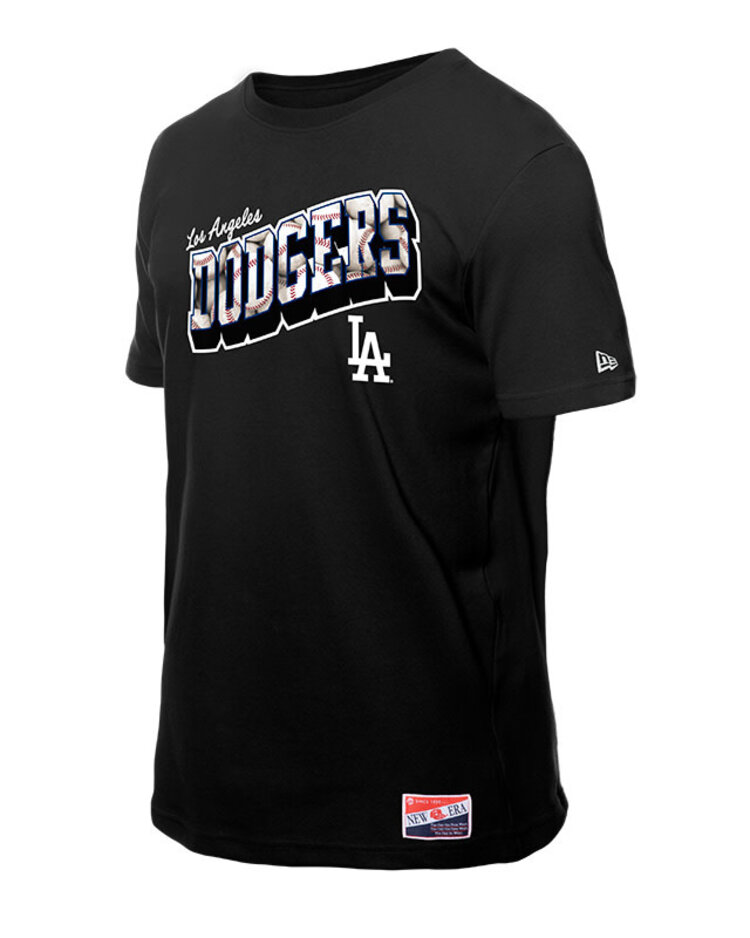 New Era LA Dodgers NE Men's Game Day Black Baseball Background Tee