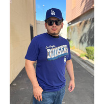 New Era LA Dodgers NE Men's Game Day Royal Baseball Background Tee