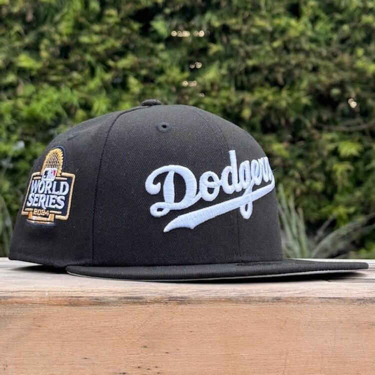 New Era Dodgers Wordmark Black White 2024 World Series SP