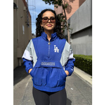 LA Dodgers Women's Starter Zone Blitz Half-Zip Windbreaker LA Dodgers Women's Starter Zone Blitz Half-Zip Windbreaker