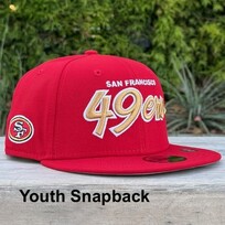 New Era 49ers Script Red Youth 950 Snapback