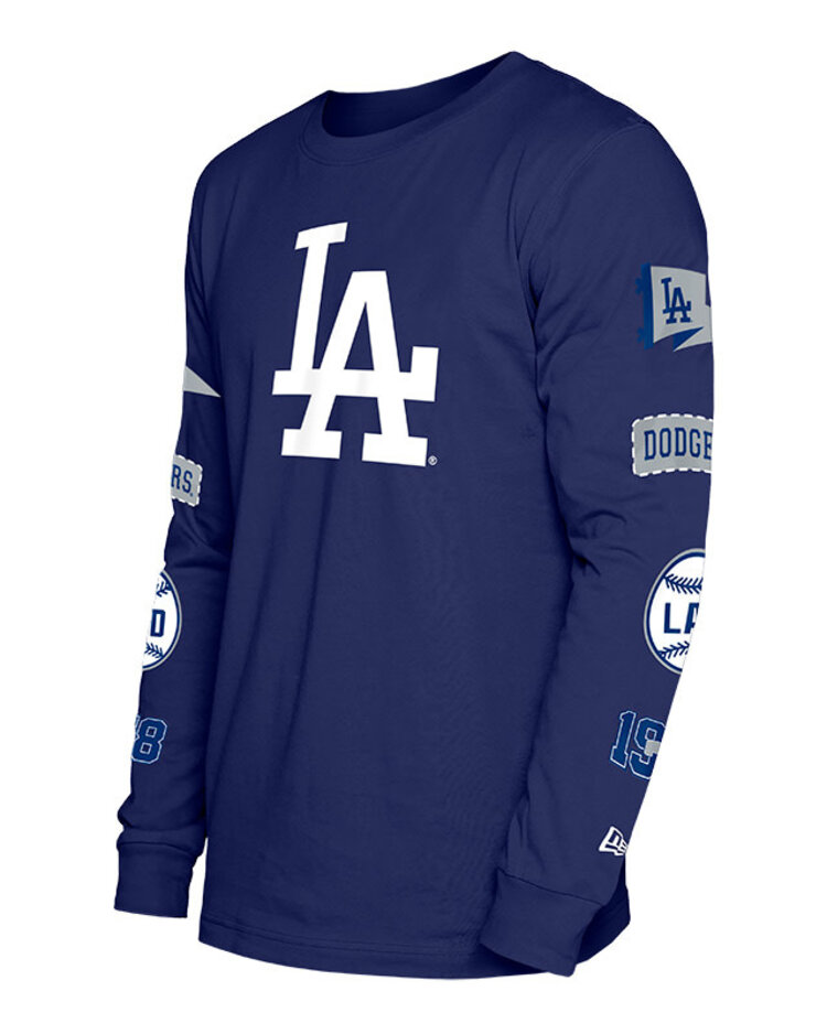 New Era LA Dodgers NE Men's Game Day Royal LA Logo Long Sleeve Tee