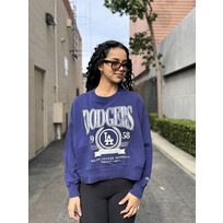 New Era LA Dodgers NE Women's Throwback Mineral Royal Crew Sweater