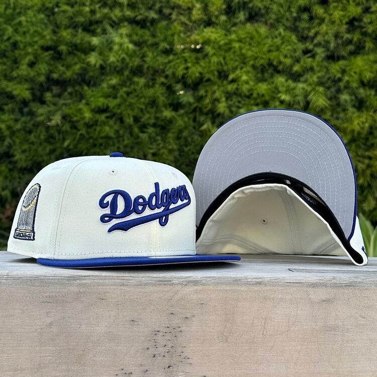 New Era LA Wordmark Ivory/Royal 2024 World Series Trophy