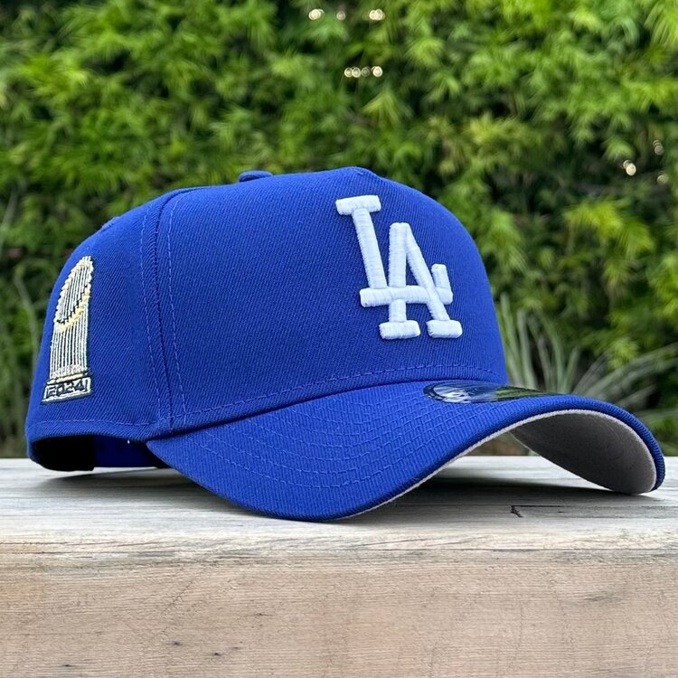 New Era LA Dodgers Royal 2024 World Series Trophy 940 A-Frame