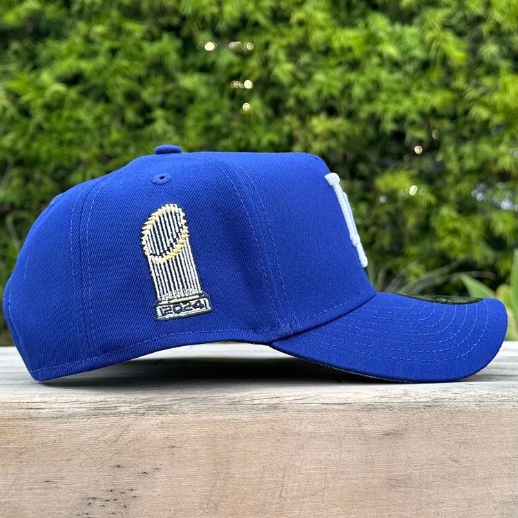 New Era LA Dodgers Royal 2024 World Series Trophy 940 A-Frame