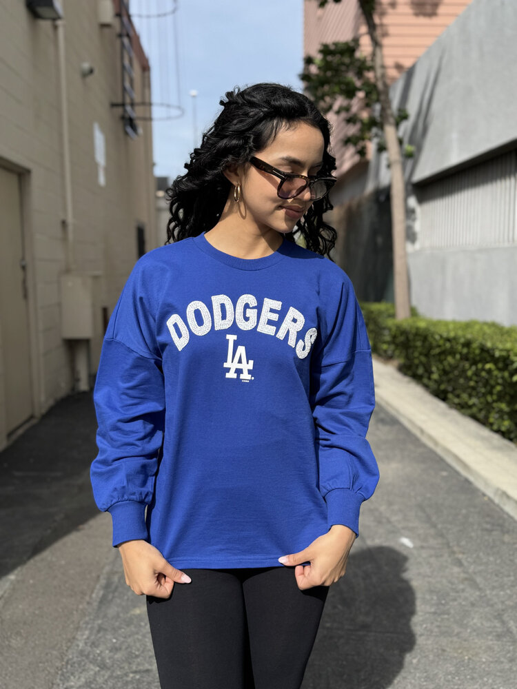 G-III LA Dodgers Women's Athletic Crew Sweater