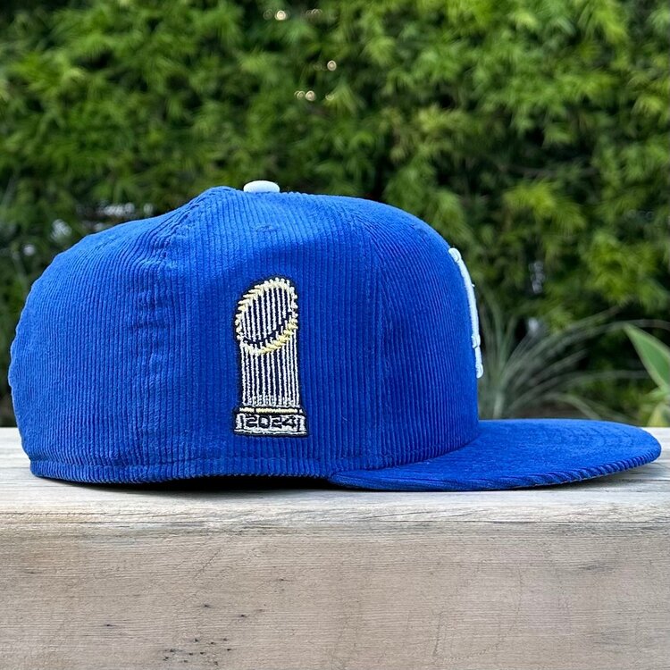 New Era LA Royal Corduroy 2024 World Series Trophy Gray UV