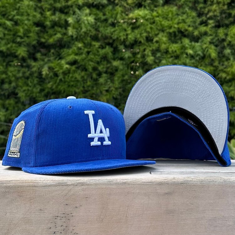 New Era LA Royal Corduroy 2024 World Series Trophy Gray UV