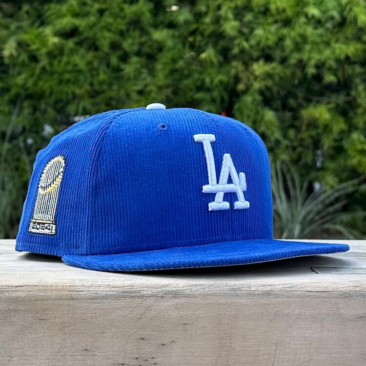New Era LA Royal Corduroy 2024 World Series Trophy Gray UV