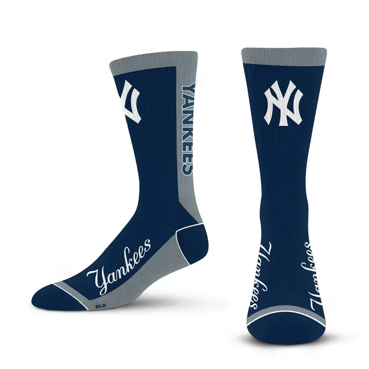For Bare Feet Sportswear MLB Men's MVP Socks New York Yankees Large