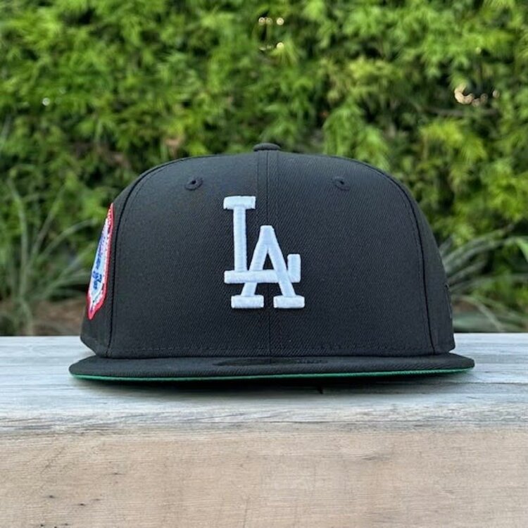 New Era LA Black White 1984 Olympics Patch Green UV