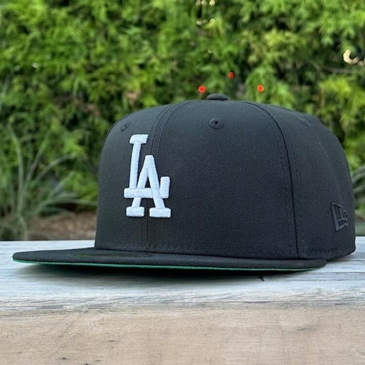 New Era LA Black White 1984 Olympics Patch Green UV