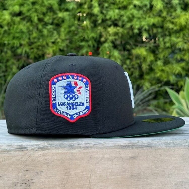 New Era LA Black White 1984 Olympics Patch Green UV
