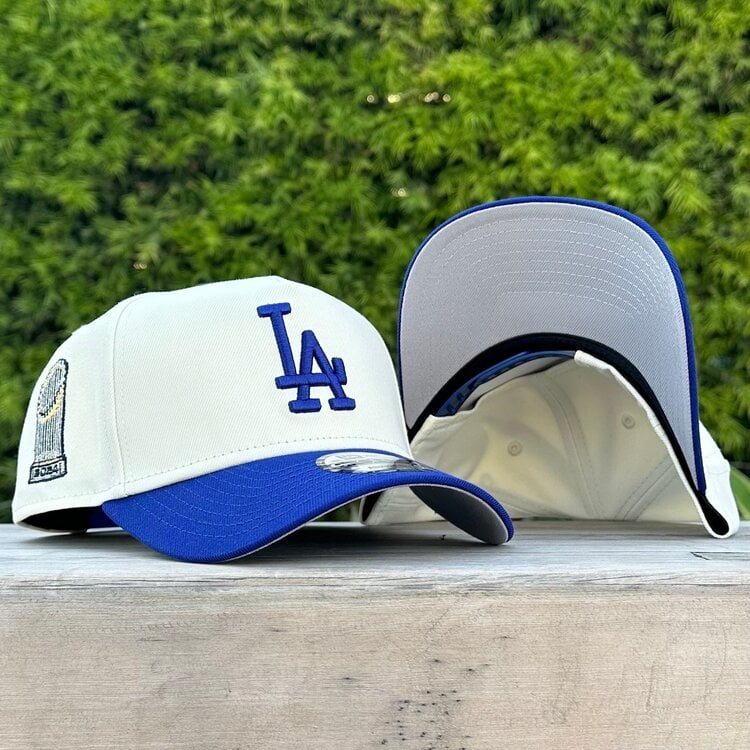 New Era LA Dodgers Ivory/Royal 2024 World Series Trophy 940 A-Frame